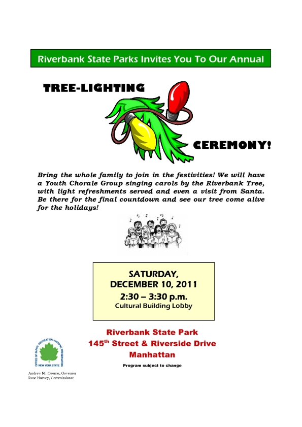 Riverbank's Annual Tree-Lighting Ceremony - December 10, 2011